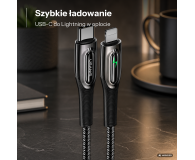 USAMS Kabel pleciony C/Lightning Smart Power-off 20W 1,2m czarny - 1568998 - zdjęcie 2